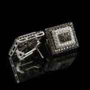 Kép 6/6 - Fehérarany ékszergarnitúra briliáns csiszolású- és fekete gyémántokkal