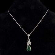 Kép 3/5 - Smaragd és gyémánt köves ékszergarnitúra