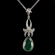 Smaragd és gyémánt köves ékszergarnitúra