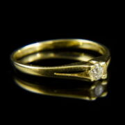 Kép 1/2 - Sárgaarany eljegyzési gyűrű briliáns csiszolású gyémánt kővel (0.17 ct)