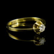 Kép 1/2 - Sárgararany eljegyzési gyűrű hatkarmos foglalatban briliáns csiszolású gyémánt kővel (0.20 ct)