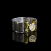 Kép 1/2 - Szoliter fazonú cirkónia köves ezüst gyűrű