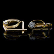Kép 2/2 - Orosz záras gyémánt köves arany fülbevaló