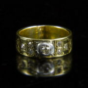18 karátos arany karikagyűrű gyémánt kövekkel