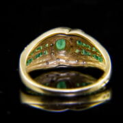 Kép 5/5 - Smaragd köves gyűrű gyémántokkal