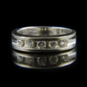 Kép 2/2 - Alliance fazonú fehérarany gyűrű briliáns csiszolású gyémántokkal (0.50 ct)