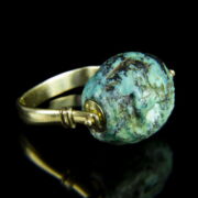 Kép 1/2 - Arany gyűrű antik türkiz kővel