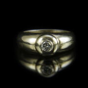 Kép 2/2 - Eljegyzési gyűrű bouton foglalatban gyémánt kővel (0.24 ct)
