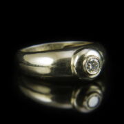 Kép 1/2 - Eljegyzési gyűrű bouton foglalatban gyémánt kővel (0.24 ct)