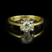 Kép 2/2 - Eljegyzési gyűrű gyémánt kővel (0.75 ct)