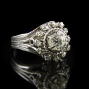Kép 1/2 - Fehérarany rozetta fazonú gyémánt gyűrű