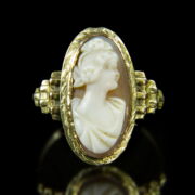 Pesti Art deco kámeás női gyűrű