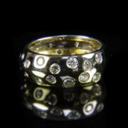 Kép 1/3 - Pesti arany gyűrű kaul foglalású briliánsokkal