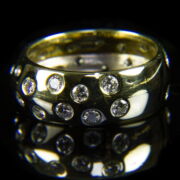 Kép 3/3 - Pesti arany gyűrű kaul foglalású briliánsokkal