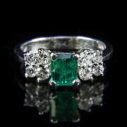 Smaragd briliáns női gyűrű