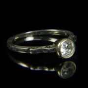 Kép 1/2 - Fehérarany szoliter gyűrű gyémánt kővel (0.25 ct)