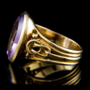Kép 4/5 - Ametiszt köves férfi arany pecsétgyűrű
