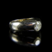 Kép 1/2 - Gyémánt köves férfi fehérarany kisujj gyűrű