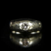 Kép 2/2 - Gyémánt köves férfi fehérarany kisujj gyűrű