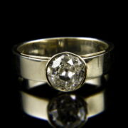 14 karátos fehérarany szoliter gyűrű briliáns csiszolású gyémánt kővel (1.23 ct)
