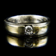 Kép 2/2 - 18 karátos fehérarany szoliter gyűrű briliáns csiszolású gyémánt kővel (0.28 ct)