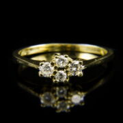 Négyköves sárgaarany gyémánt gyűrű