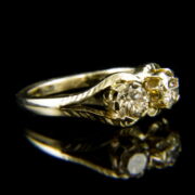 Kép 1/2 - Toi et Moi stílusú gyémánt köves arany gyűrű