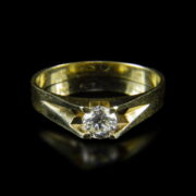 Kép 2/2 - Szoliter gyűrű briliáns csiszolású gyémánt kővel (0.45 ct)