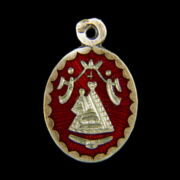 Kép 1/2 - Máriazelli ezüst medál vörös zománc díszítéssel