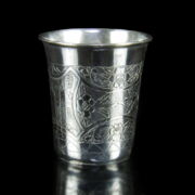 Kép 2/2 - Vésett német ezüst pohár