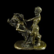 Kép 1/3 - Faun és Nimfa kortásrs bronz figura pár