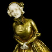 Kép 3/4 - Van der Straeten fiatal hölgy bronz szobra