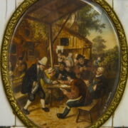 Kép 2/2 - Miniatúra holland festő mulatozó társaság