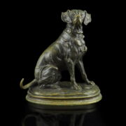 Kép 2/2 - Paul Eduard Delabrierre bronz kutya figura