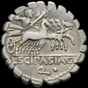 Kép 2/2 - Lucius Cornelius Scipio Asiaticus ezüst denár (Kr.e.106)