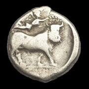 Kép 2/2 - Antik görög ezüst érme Campania Neapolis AR Nomos