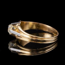 Picture 4/5 -Golden engagement ring with an old-cut diamond (0.35 ct)