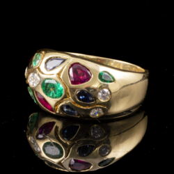 Picture 3/5 -Ring with colored gemstones