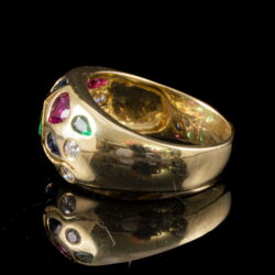 Picture 4/5 -Ring with colored gemstones