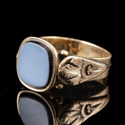 Picture 3/5 -Signet ring with agate sheet
