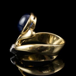 Picture 5/5 -Gyűrű kabochon zafír kővel 