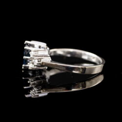 Picture 4/5 -Női gyűrű zafírral és gyémántokkal