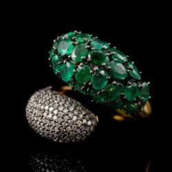 Picture 3/5 -Smaragd-Gyémántköves női gyűrű