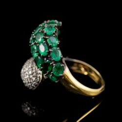 Picture 4/5 -Smaragd-Gyémántköves női gyűrű