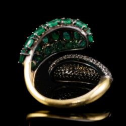 Picture 5/5 -Smaragd-Gyémántköves női gyűrű