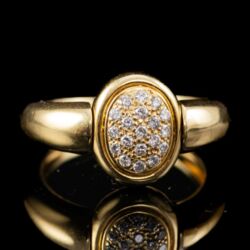 Picture 3/7 -Arany gyűrű gyémántokkal illetve zafírral  ékített átfordítható gyűrűfejjel