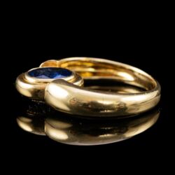 Picture 5/7 -Arany gyűrű gyémántokkal illetve zafírral  ékített átfordítható gyűrűfejjel