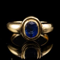 Picture 2/7 -Arany gyűrű gyémántokkal illetve zafírral  ékített átfordítható gyűrűfejjel