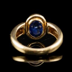 Picture 7/7 -Arany gyűrű gyémántokkal illetve zafírral  ékített átfordítható gyűrűfejjel