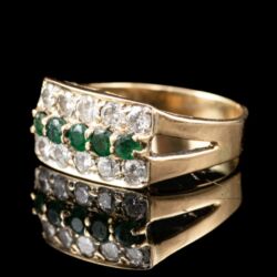 Picture 3/5 -Gyűrű smaragdokkal és gyémántkövekkel
